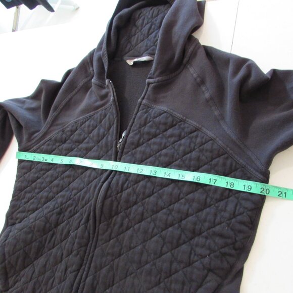 North Face Black Quilted Hoodie Jacket Size Large - Picture 7 of 15